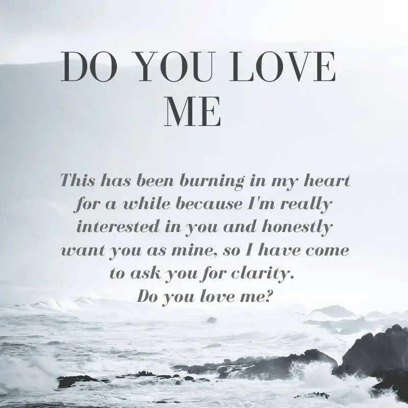 Do you love me quotes for her