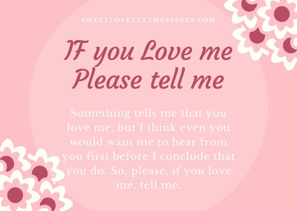 If You Love Me Tell Me images