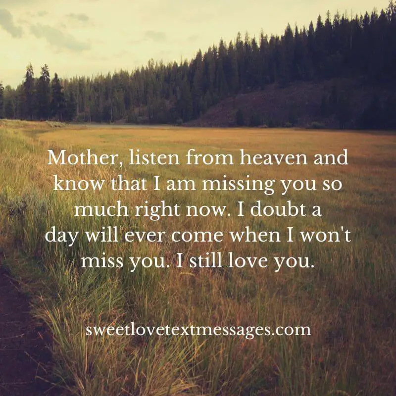 Missing my Mom in Heaven Quotes