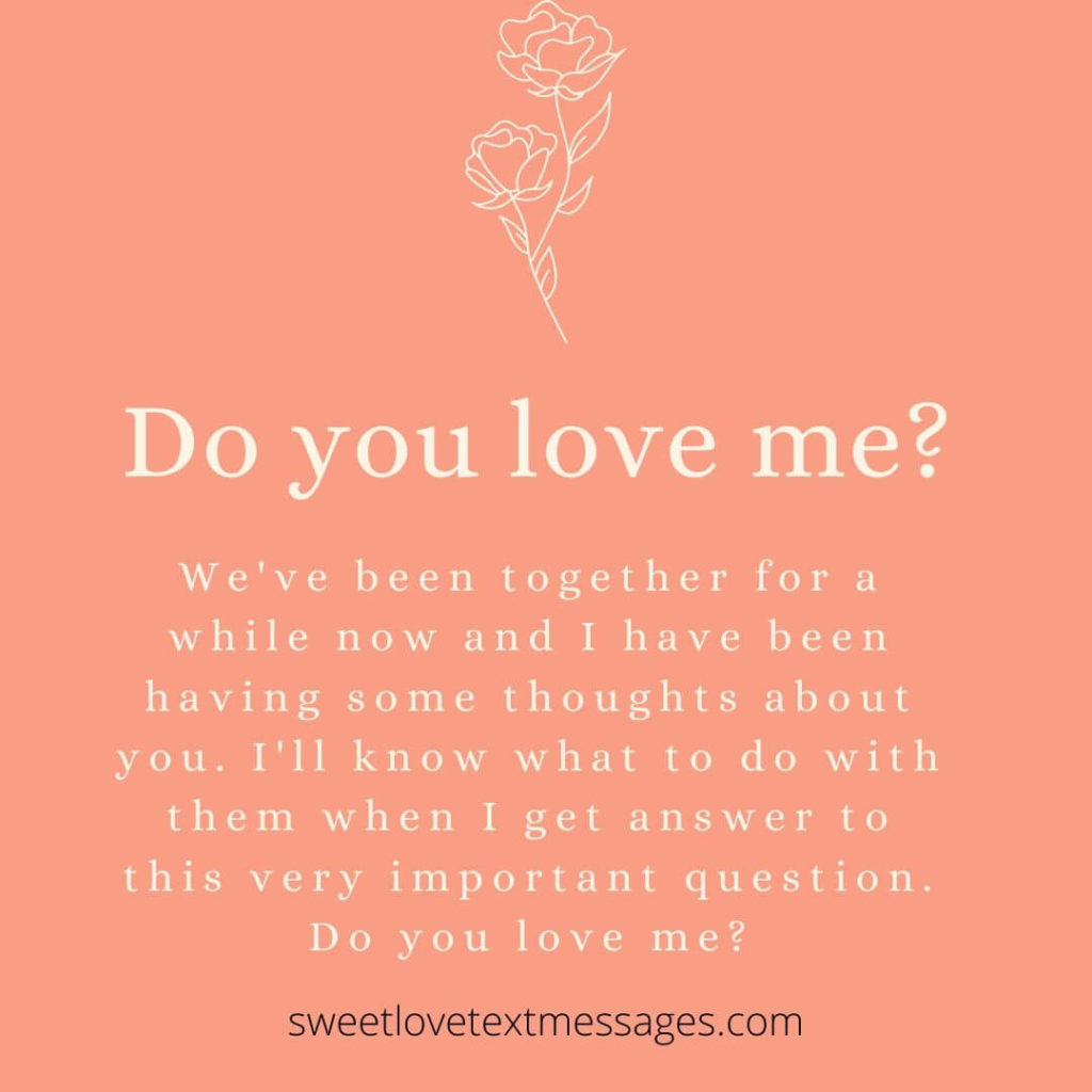 do you love me quotes